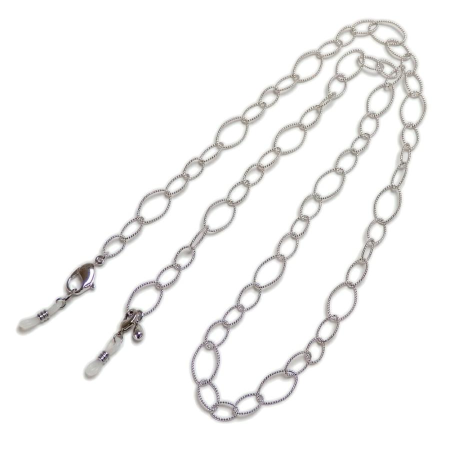 【ギフトケース付き】 銀 メガネチェーン オーバル バブルチェーン シルバーチェーン 金色 銀色 ネックレスにもなる 2WAY 楕円 母の日 ギフトに プレゼントに |  | 02