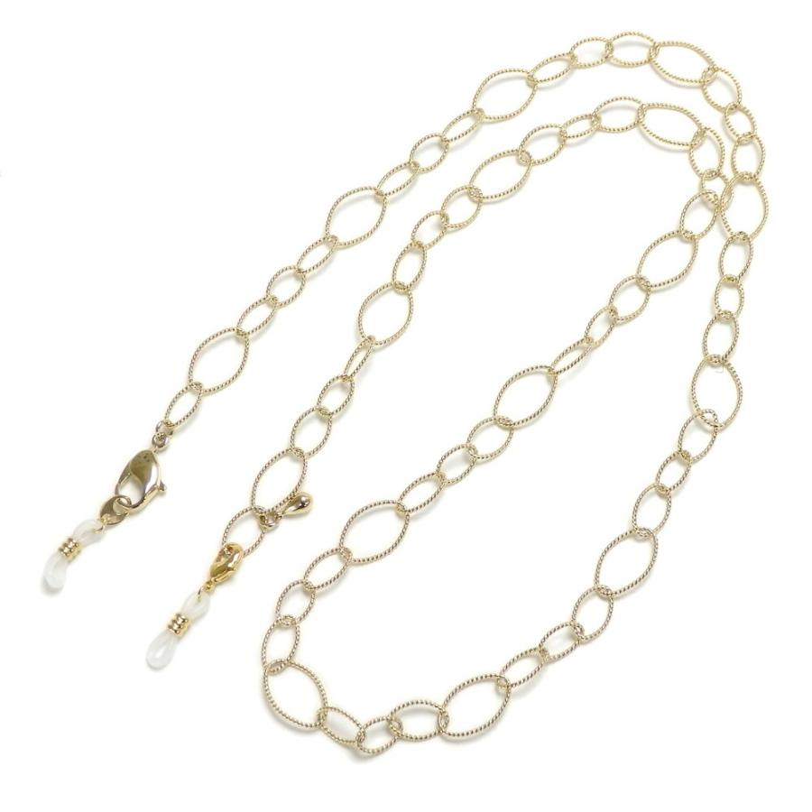 【ギフトケース付き】 銀 メガネチェーン オーバル バブルチェーン シルバーチェーン 金色 銀色 ネックレスにもなる 2WAY 楕円 母の日 ギフトに プレゼントに |  | 03