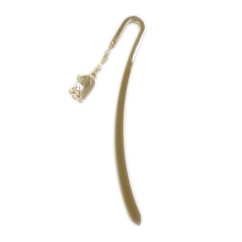 メール便 しおり ブックマーカー アマビエ様 淡水パール スワロフスキー 金属 メタル シルバーカラー ゴールドカラー 栞 帯飾り 浴衣 着物 amabie | 