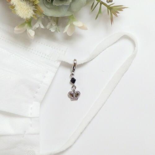 マスクチャーム クロス スカル クラウン スワロフスキー 十字架 王冠 ドクロ 骸骨 マスクアクセサリー チャーム カニカン金具 マスクピアス termhalloween |  | 02