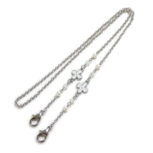 メール便 マスクチェーン 白いお花 ＆ パール マスクストラップ マスクコード マスク紐 マスクホルダー マスクネックストラップ 淡水パール スワロフスキー 爆買 |  | 02