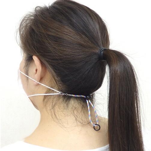 メール便 マスクバンド アウトドアコード マスクストラップ 長さ調整可能 パラコード 大人用 子供用 蛍光色 ネオンカラー マスクホルダー |  | 03