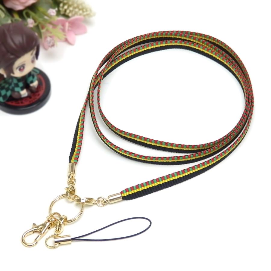 メール便 鬼殺し紐 加賀紐 ネックストラップ ネックホルダー スマホストラップ 市松 麻の葉文様 鱗紋 亀甲紋 胡蝶 炎 桜餅 鬼殺紐 鬼滅紐 爆買 |  | 11