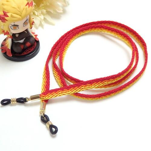 メール便 鬼殺し紐 加賀紐 メガネチェーン 眼鏡紐 グラスホルダー 市松 麻の葉文様 鱗紋 亀甲紋 胡蝶 炎 桜餅 鬼滅紐 マスクチェーン マスクストラップ |  | 07