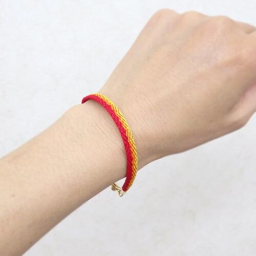 メール便 鬼殺し紐 加賀紐 ブレスレット 平紐 市松 麻の葉文様 鱗紋 亀甲紋 胡蝶 炎 桜餅 鬼殺紐 鬼滅紐 日本製 メンズ レディース 子供用 |  | 05