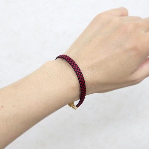 メール便 鬼殺し紐 加賀紐 ブレスレット 平紐 市松 麻の葉文様 鱗紋 亀甲紋 胡蝶 炎 桜餅 鬼殺紐 鬼滅紐 日本製 メンズ レディース 子供用 |  | 07