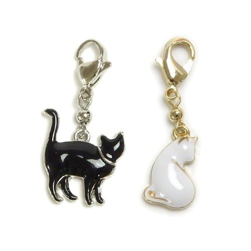 メール便 マスクチャーム 猫 キャット マスクアクセサリー チャーム カニカン金具 マスクピアス マスクジュエリー バレンタイン ギフトに プレゼントに 爆買 | 