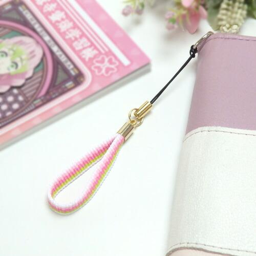 メール便 鬼殺し紐 加賀紐 ミニ ストラップ スマホリング リングストラップ 携帯ストラップ ストラップ紐 市松 麻の葉 鱗紋 亀甲紋 胡蝶 炎 桜餅 日本製 |  | 07