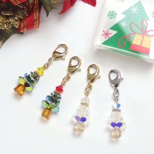 マスクチャーム スワロフスキー クリスマスツリー マスクアクセサリー チャーム カニカン マスクピアス マスクジュエリー クリスマス ギフトに プレゼントに | SWAROVSKI