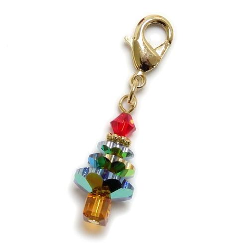 マスクチャーム スワロフスキー クリスマスツリー マスクアクセサリー チャーム カニカン マスクピアス マスクジュエリー クリスマス ギフトに プレゼントに | SWAROVSKI | 02