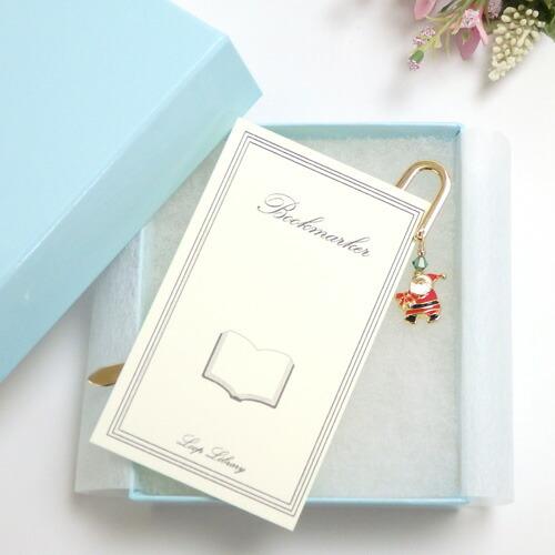 ギフトケース入り しおり ブックマーカー クリスマス クリスマスツリー サンタクロース ポインセチア 靴下 ブーツ スワロフスキー 金属 メタル 栞 帯飾り |  | 02