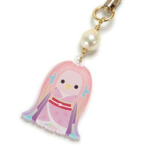 メール便 アマビエ様 麻の葉文様 帯飾り 疫病退散 樹脂プレート あこやバロック真珠 根付ストラップ 帯飾りプレート アマビエ グッズ amabie |  | 01