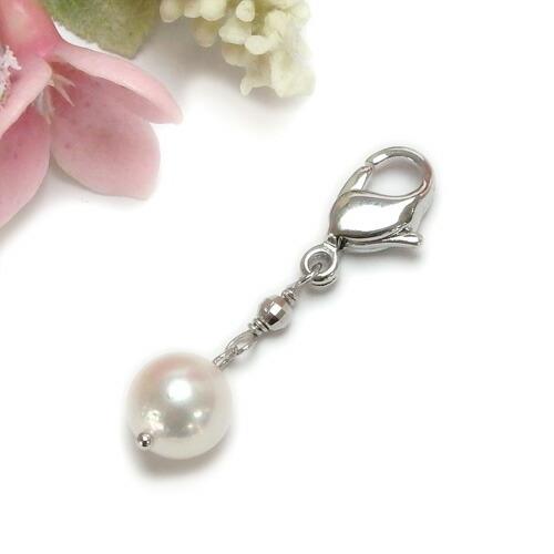 マスクチャーム シルバー あこや本真珠 銀 ミラーボール パール 7〜7.5mm アコヤ真珠 マスクアクセサリー マスクピアス マスクジュエリー シルバーカニカン 爆買 | 