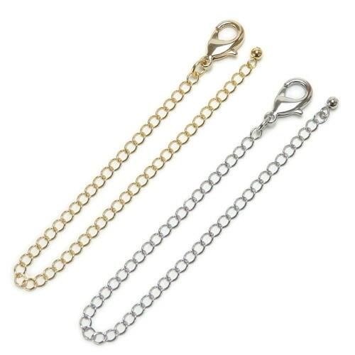 メール便 大きめ 引き輪 カニカン 大 超ロング アジャスター チェーン フック 金具 No.3 ネックレス延長 カニカンフック 留め金具 接続金具 真ちゅう 延長金具 | 