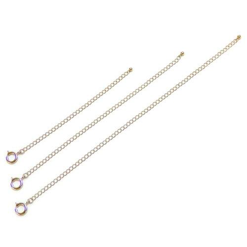 メール便 大きめ 引き輪 カニカン 大 超ロング アジャスター チェーン フック 金具 No.3 ネックレス延長 カニカンフック 留め金具 接続金具 真ちゅう 延長金具 |  | 06