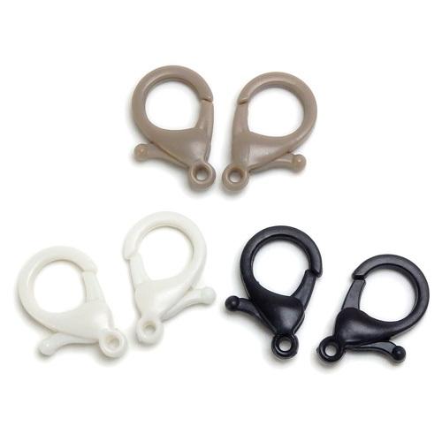 プラスチック カニカン プラカニカン カニフック 大 金具 2個組 留め金具 接続金具 アクセサリーパーツ 25×15mm カニカン金具 |  | 01
