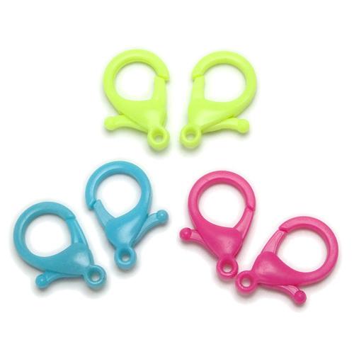 プラスチック カニカン プラカニカン カニフック 大 金具 2個組 留め金具 接続金具 アクセサリーパーツ 25×15mm カニカン金具 |  | 02