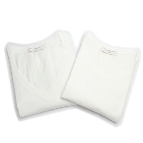 ブリーズブロンズ 消臭 メンズ インナーシャツ オフホワイト 白 K-37 丸首 V首 Tシャツ 下着 肌着 丸衿 V衿 半袖 クルーネック Vネック 体臭を消臭分解します |  | 02