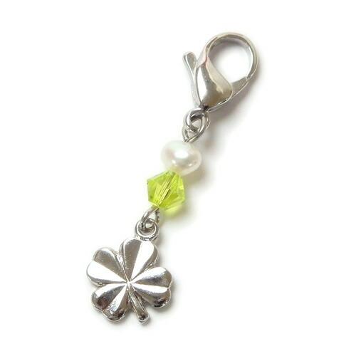 メール便 マスクチャーム 四つ葉 スワロフスキー クローバー 淡水パール 真珠 マスクアクセサリー チャーム マスクピアス マスクジュエリー シトラスグリーン |  | 02