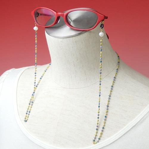 メール便 メガネチェーン マルチカラー 飾りチェーン パール 淡水真珠 真珠 おしゃれ 眼鏡チェーン マスクチェーン クリスマス ギフトに プレゼントに |  | 04