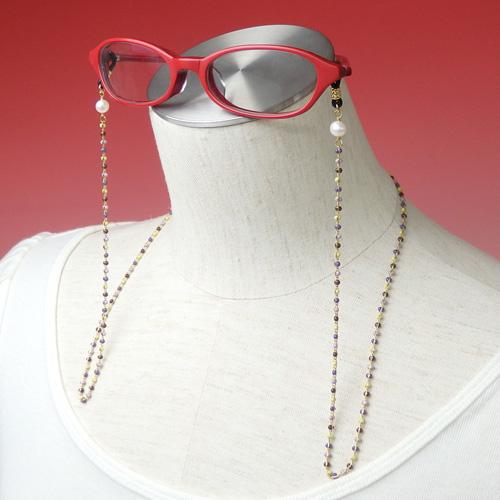 メール便 メガネチェーン マルチカラー 飾りチェーン パール 淡水真珠 真珠 おしゃれ 眼鏡チェーン マスクチェーン クリスマス ギフトに プレゼントに |  | 07