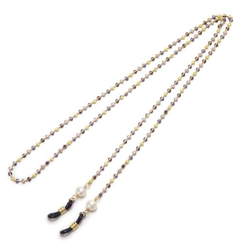 メール便 メガネチェーン マルチカラー 飾りチェーン パール 淡水真珠 真珠 おしゃれ 眼鏡チェーン マスクチェーン クリスマス ギフトに プレゼントに |  | 08