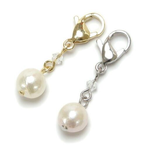 メール便 超特価 ！ マスクチャーム あこや本真珠 パール 7.0 -7.5mm スワロフスキー アコヤ真珠 1個 マスクアクセサリー マスクピアス マスクジュエリー | 