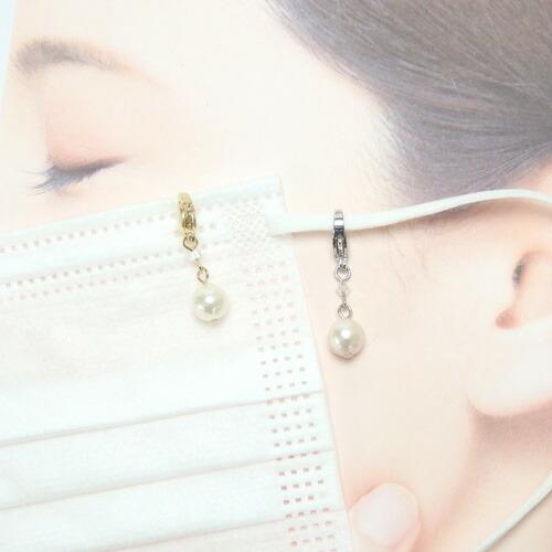 メール便 超特価 ！ マスクチャーム あこや本真珠 パール 7.0 -7.5mm スワロフスキー アコヤ真珠 1個 マスクアクセサリー マスクピアス マスクジュエリー |  | 01