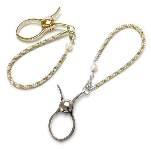 メール便 グローブホルダー 淡水真珠 & 手組み 組紐 金糸 銀糸 手袋ホルダー レディース ギフト プレゼント 淡水パール クリスマス ギフトに プレゼントに |  | 03