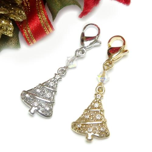 マスクチャーム クリスマスツリー キュービックジルコニア スワロフスキー 1個 マスクアクセサリー チャーム マスクピアス マスクジュエリー 爆買 | 