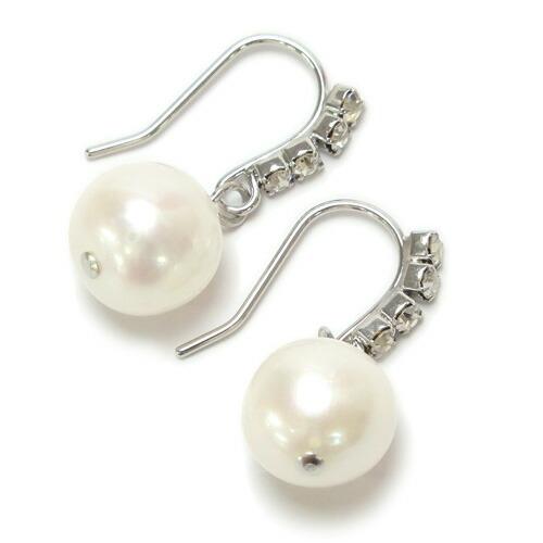 メール便 ピアス ラインストーン 大粒 淡水パール ホワイト グリーン ダークブルー 黒染 淡水真珠 レディース 真ちゅう ホワイトデー 爆買 |  | 01