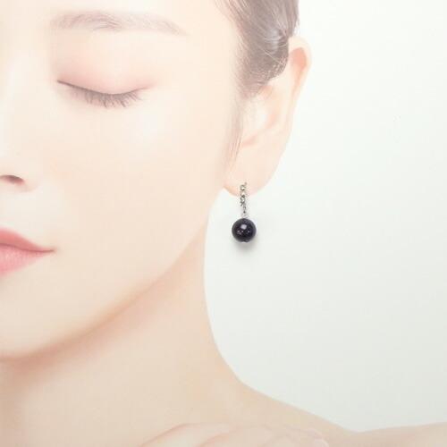 メール便 ピアス ラインストーン 大粒 淡水パール ホワイト グリーン ダークブルー 黒染 淡水真珠 レディース 真ちゅう ホワイトデー 爆買 |  | 06