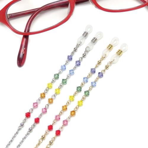メール便 メガネチェーン 七色 厄除け スワロフスキー クリスタル