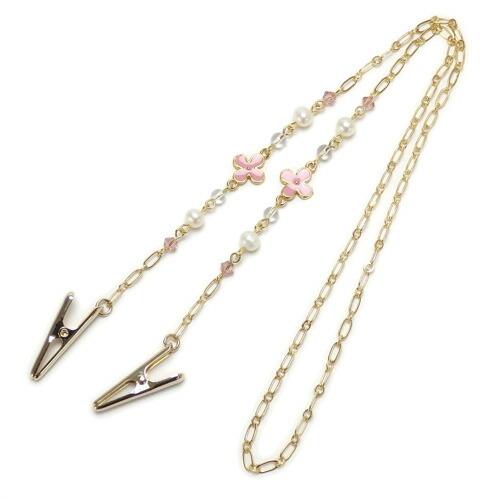 メール便 ナフキンクリップ お花とパール ハンカチクリップ ディナークリップ 前掛けクリップ ドレスクリップ たもと留め ナプキンクリップ マスクチェーン |  | 05