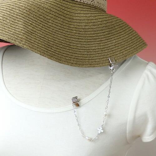 メール便 帽子クリップ お花とパール 淡水真珠 淡水パール フラワー 帽子留め レディース ハットクリップ 帽子ホルダー ハットキーパー おしゃれ 爆買 |  | 06