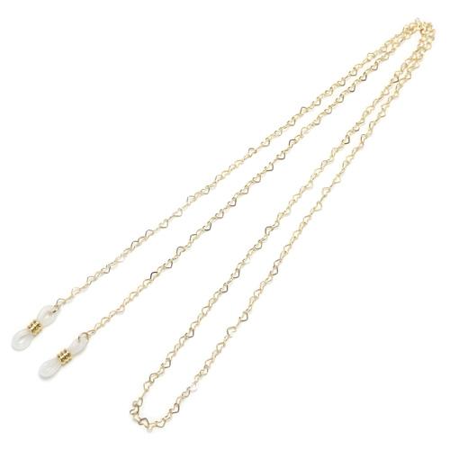 メール便 メガネチェーン ハート チェーン ゴールドカラー シルバーカラー めがねチェーン 眼鏡チェーン 金 銀 マスクチェーン マスクストラップ |  | 02