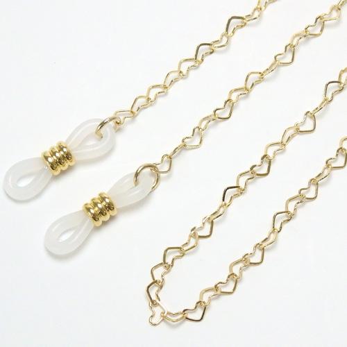 メール便 メガネチェーン ハート チェーン ゴールドカラー シルバーカラー めがねチェーン 眼鏡チェーン 金 銀 マスクチェーン マスクストラップ |  | 04