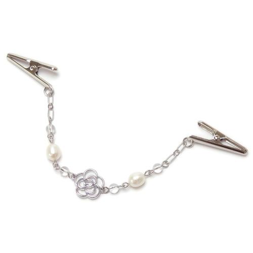 メール便 ショールクリップ カメリア 淡水パール 真珠 ストールクリップ ドレスクリップ シェイプレット 帽子クリップ ハットクリップ マスクバンド 爆買 |  | 03