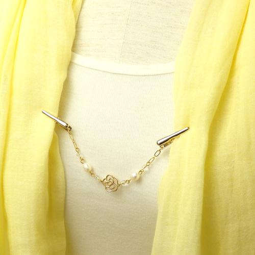 メール便 ショールクリップ カメリア 淡水パール 真珠 ストールクリップ ドレスクリップ シェイプレット 帽子クリップ ハットクリップ マスクバンド 爆買 |  | 04