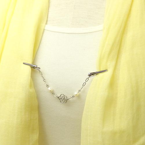 メール便 ショールクリップ カメリア 淡水パール 真珠 ストールクリップ ドレスクリップ シェイプレット 帽子クリップ ハットクリップ マスクバンド 爆買 |  | 05