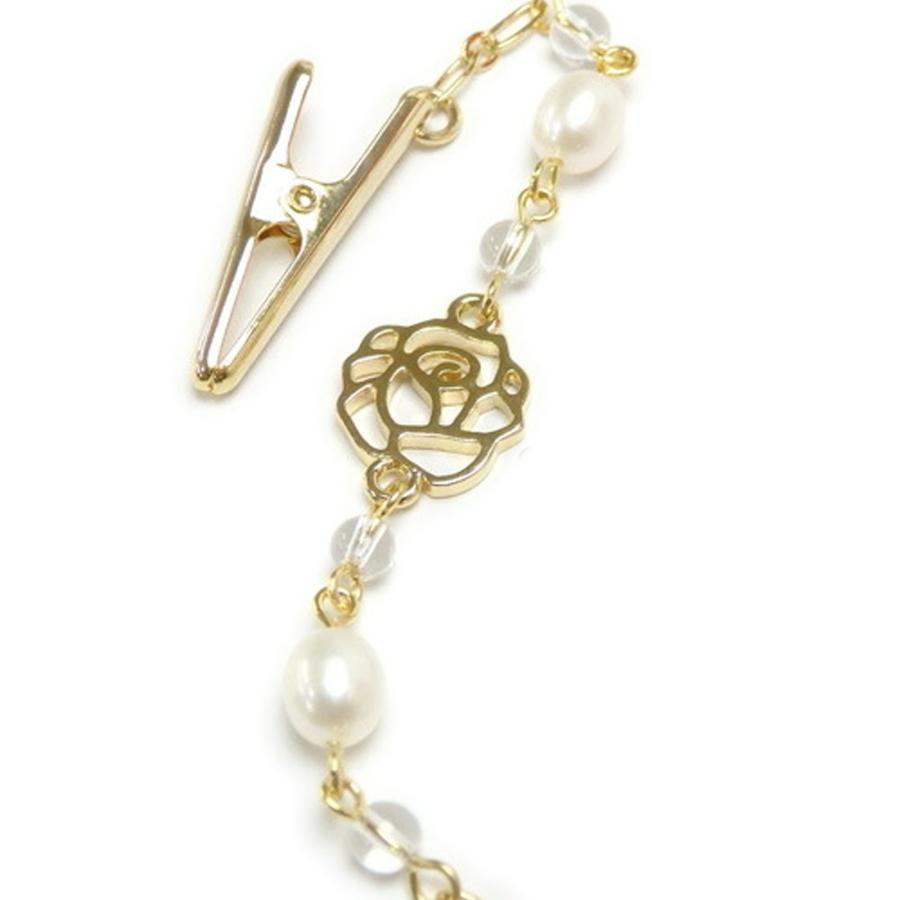 メール便 ショールクリップ 情熱の薔薇 ローズ 淡水パール 真珠 ストールクリップ ドレスクリップ シェイプレット 帽子クリップ レディース マスクバンド |  | 02