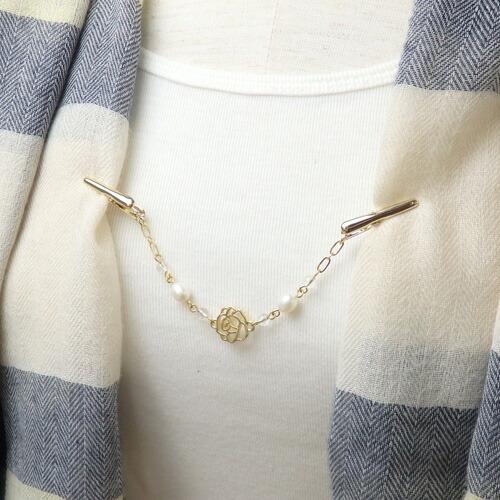 メール便 ショールクリップ 情熱の薔薇 ローズ 淡水パール 真珠 ストールクリップ ドレスクリップ シェイプレット 帽子クリップ レディース マスクバンド 爆買 |  | 04