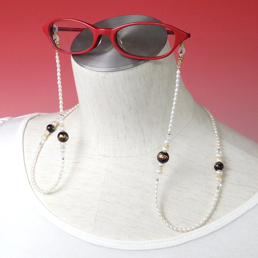 ギフトケース ネックレスになる メガネチェーン 蒔絵 新漆 金箔 金粉 淡水パール スワロフスキー マスクチェーン chottowa チョトワ ちょとわ |  | 02