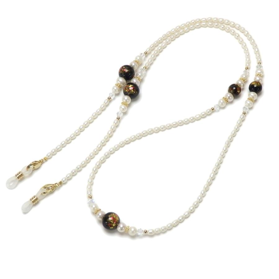 ギフトケース ネックレスになる メガネチェーン 蒔絵 新漆 金箔 金粉 淡水パール スワロフスキー マスクチェーン chottowa チョトワ ちょとわ |  | 04