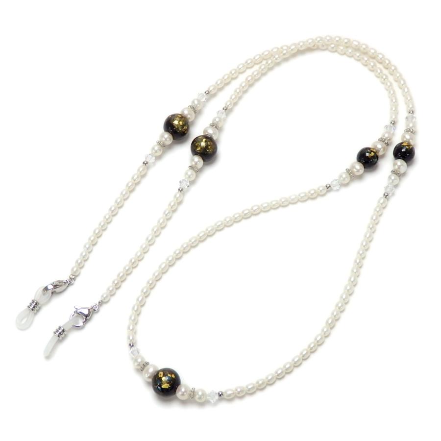 ギフトケース ネックレスになる メガネチェーン 蒔絵 新漆 金箔 金粉 淡水パール スワロフスキー マスクチェーン chottowa チョトワ ちょとわ |  | 08