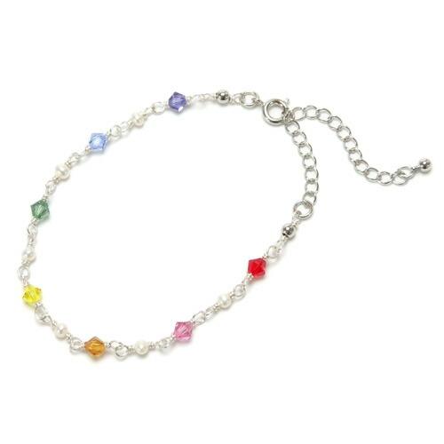 メール便 ブレスレット 厄除け 開運 七色 スワロフスキー 淡水パール 真珠 淡水真珠 パール おしゃれ かわいい クリスマス ギフトに プレゼントに |  | 05