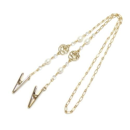 メール便 ナフキンクリップ 情熱の薔薇 & 淡水パール ローズ ハンカチクリップ ディナークリップ 前掛けクリップ ドレスクリップ ナプキンクリップ |  | 02