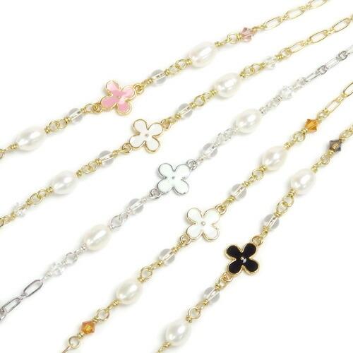 メール便 帽子クリップ お花とパール ロング パール 淡水真珠 帽子留め レディース ハットクリップ 帽子ホルダー ハットキーパー おしゃれ |  | 03