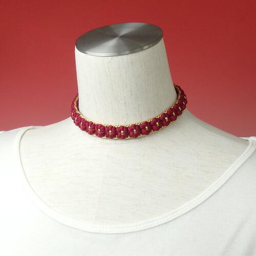 メール便 チョーカー 手組み 帯締め 組紐 帯紐 飾り帯 小桜組 手作り 手織り ハンドメイド ネックレス 首輪 日本製 父の日 ギフトに プレゼントに |  | 02