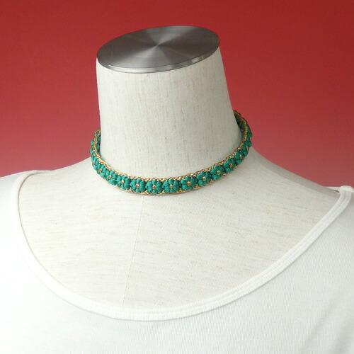 メール便 チョーカー 手組み 帯締め 組紐 帯紐 飾り帯 小桜組 手作り 手織り ハンドメイド ネックレス 首輪 日本製 父の日 ギフトに プレゼントに |  | 03